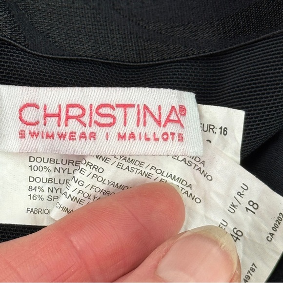Christina Black Bandeau Flare Swimdress size 16 - Picture 7 of 10